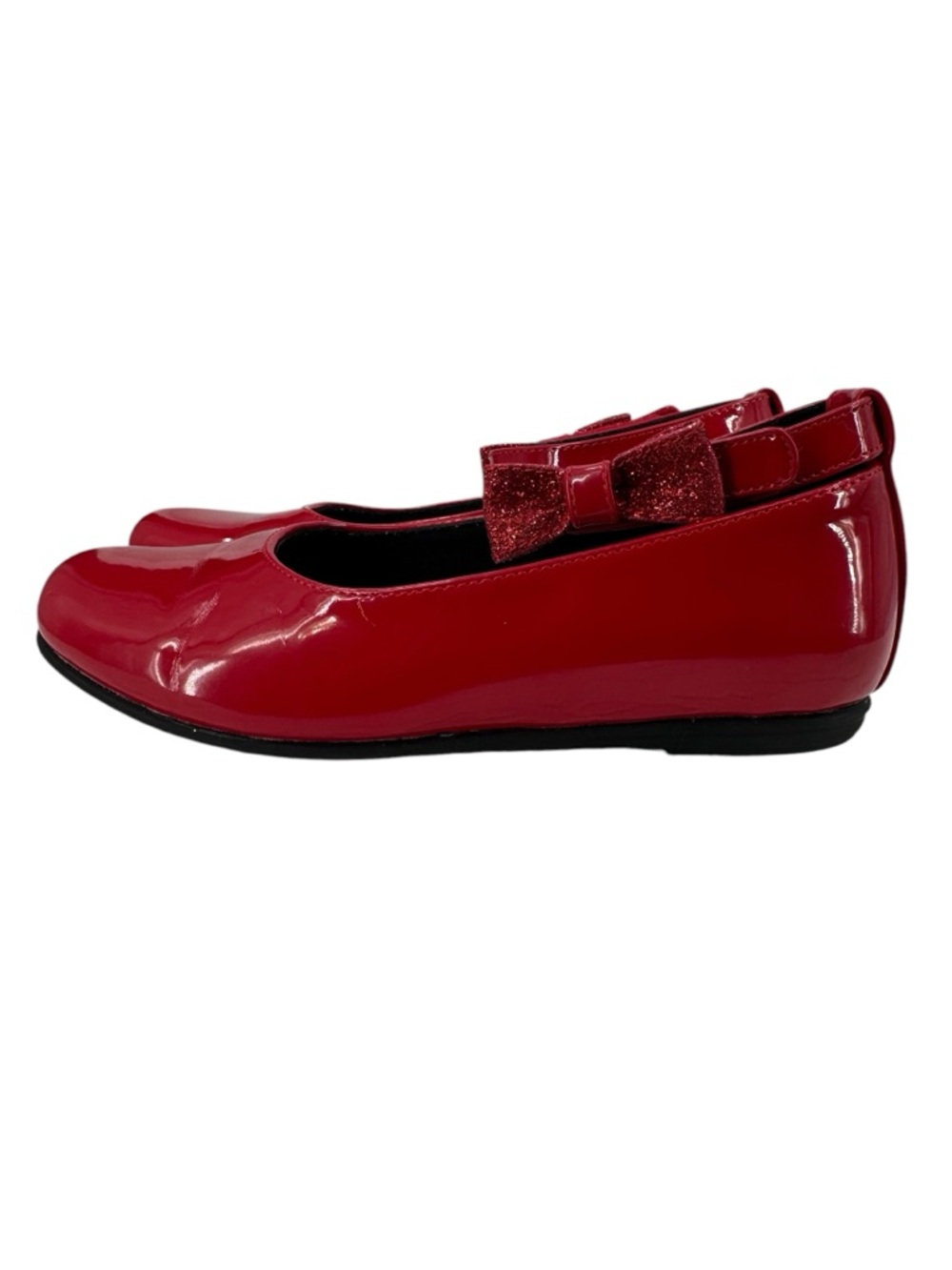 Rachel Shoes Little Girl Louisa Patent Ankle Strap Red Shoes Size 13M
